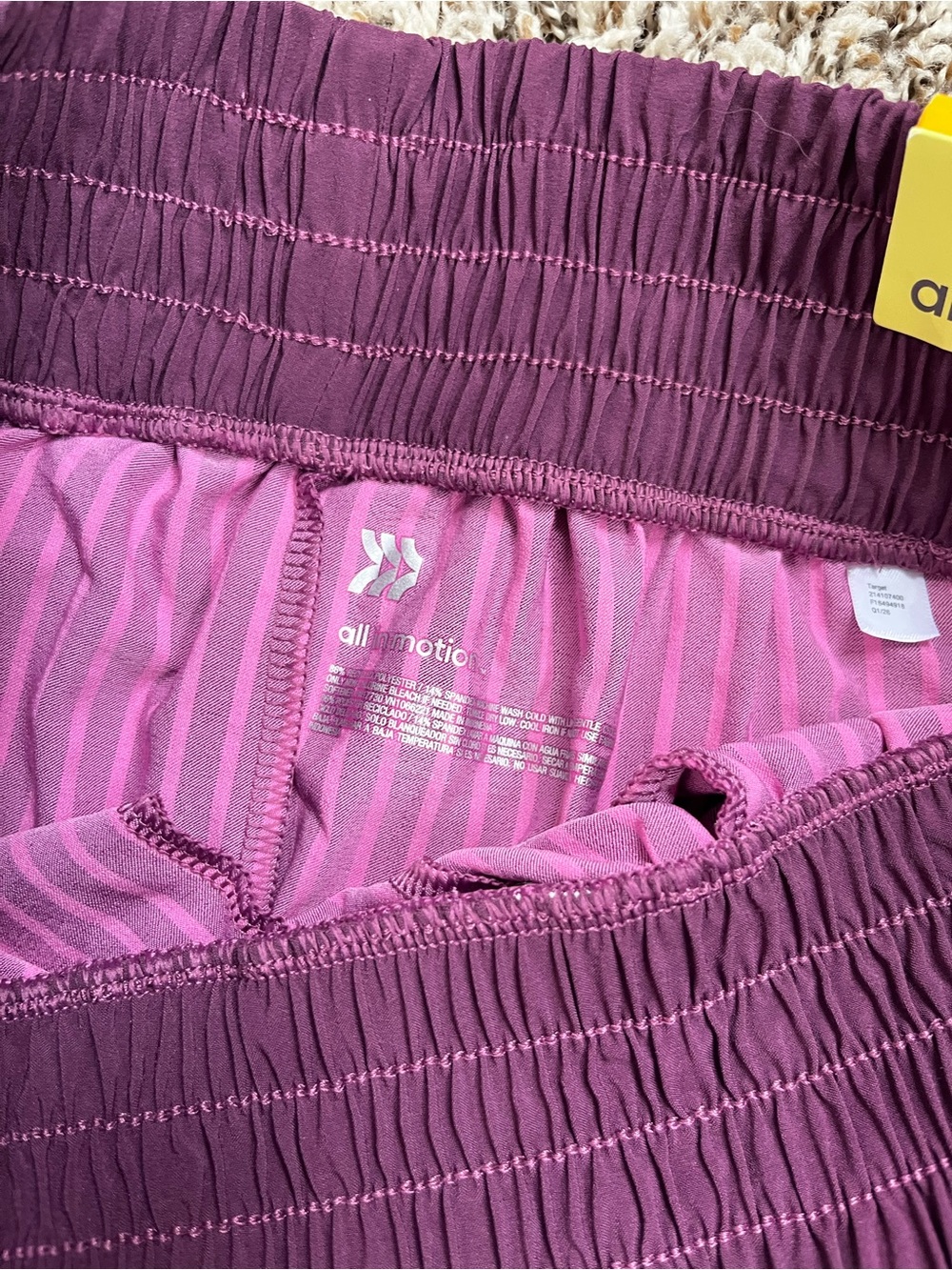 NWT Target All in Motion Women’s Active Light Travel Shorts | Dark Purple Stripe - Picture 8 of 11